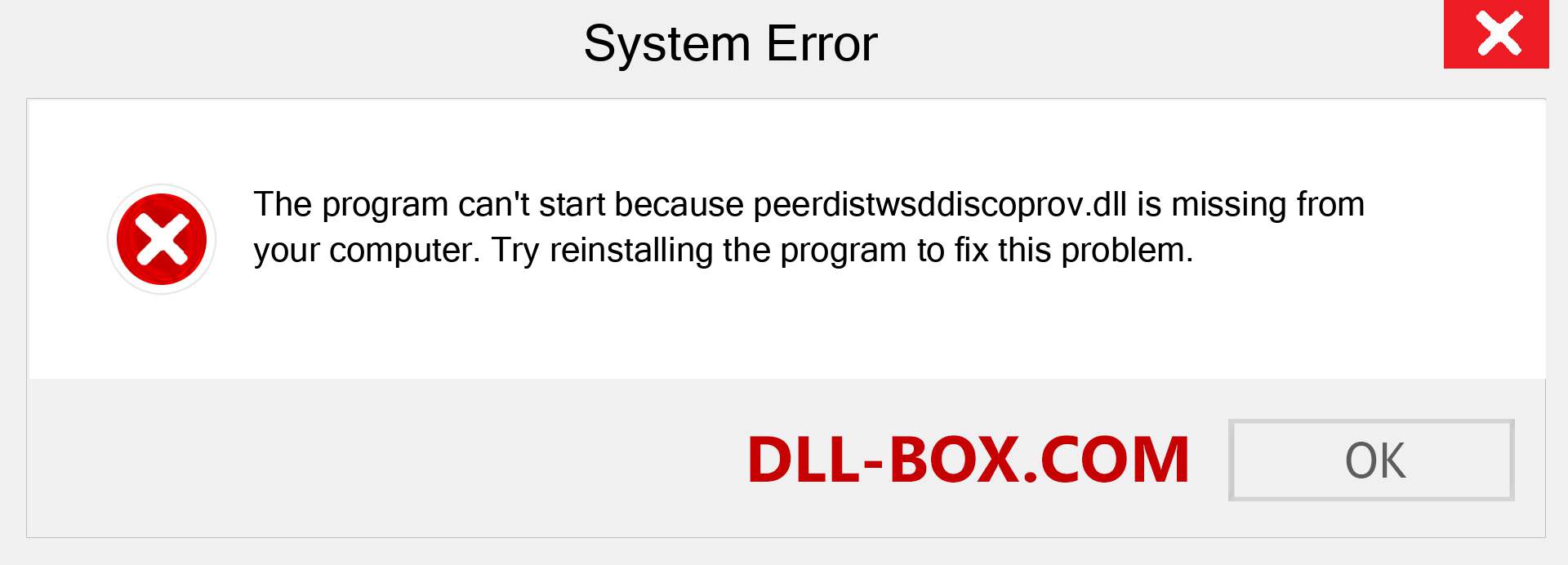  peerdistwsddiscoprov.dll file is missing?. Download for Windows 7, 8, 10 - Fix  peerdistwsddiscoprov dll Missing Error on Windows, photos, images